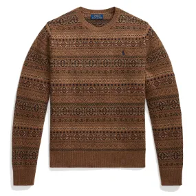 Polo Ralph Lauren Fair Isle Wool Jumper Camel Combo