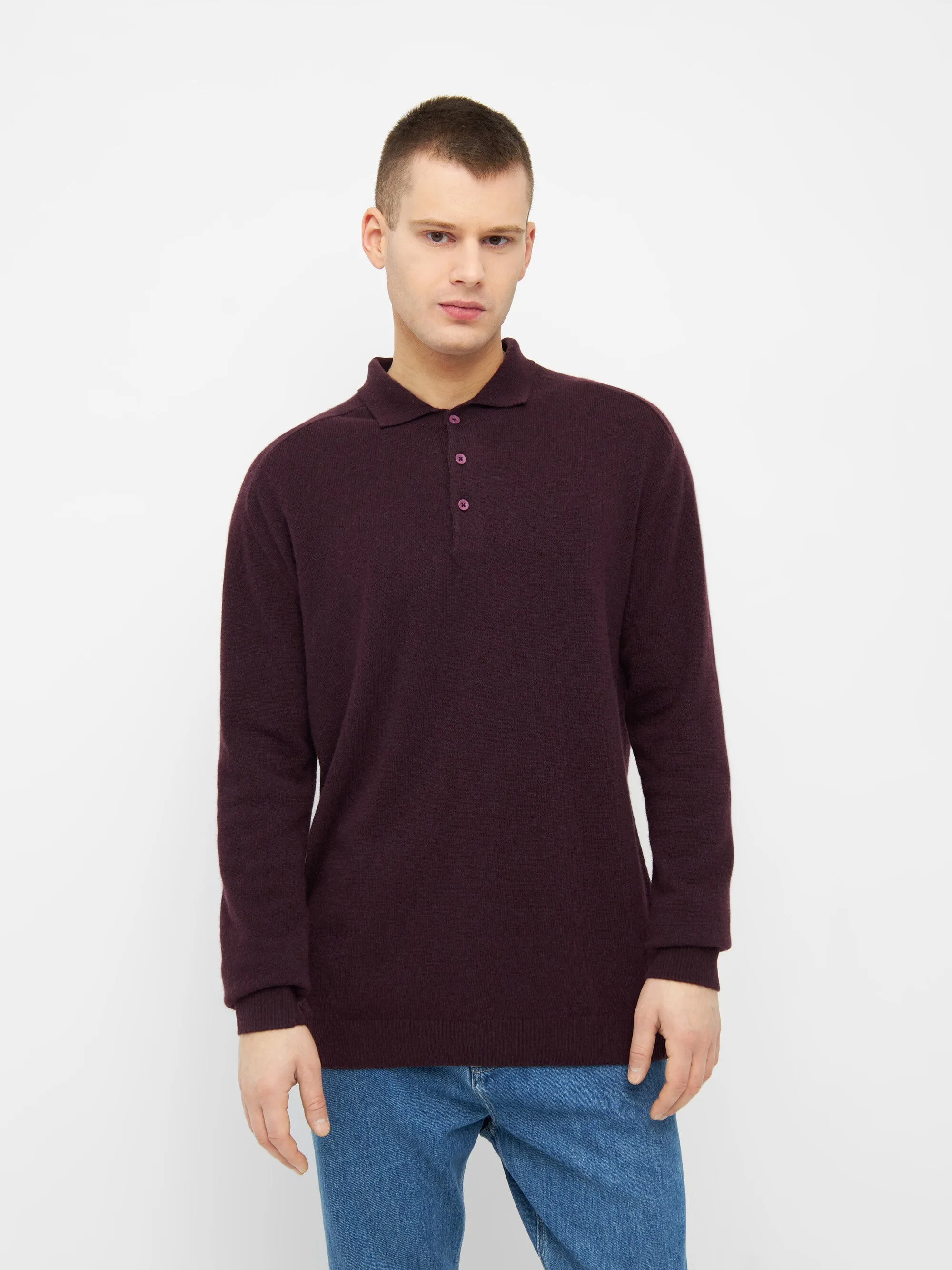 Polo wool knit - Deep Mahogany