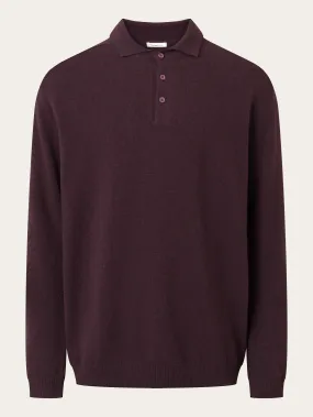 Polo wool knit - Deep Mahogany