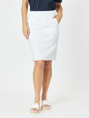 Portia Cotton Skirt - White