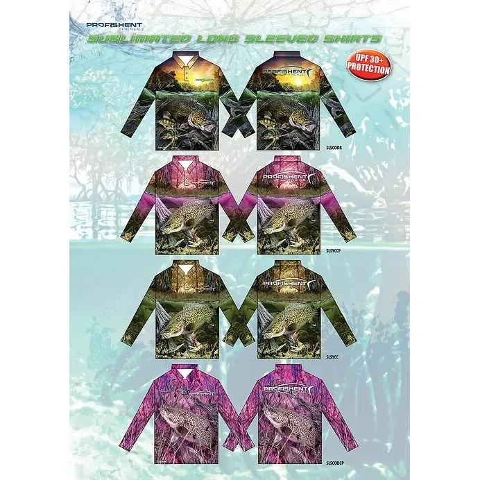 Profishent Sublimated Long Sleeve Yabbie/Cod/Cray Shirt