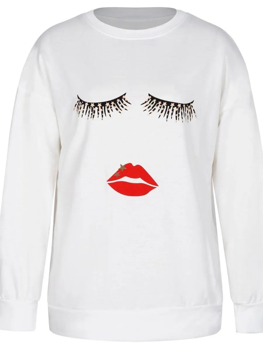 "Sassy Faces" Graphic  Sweatshirt