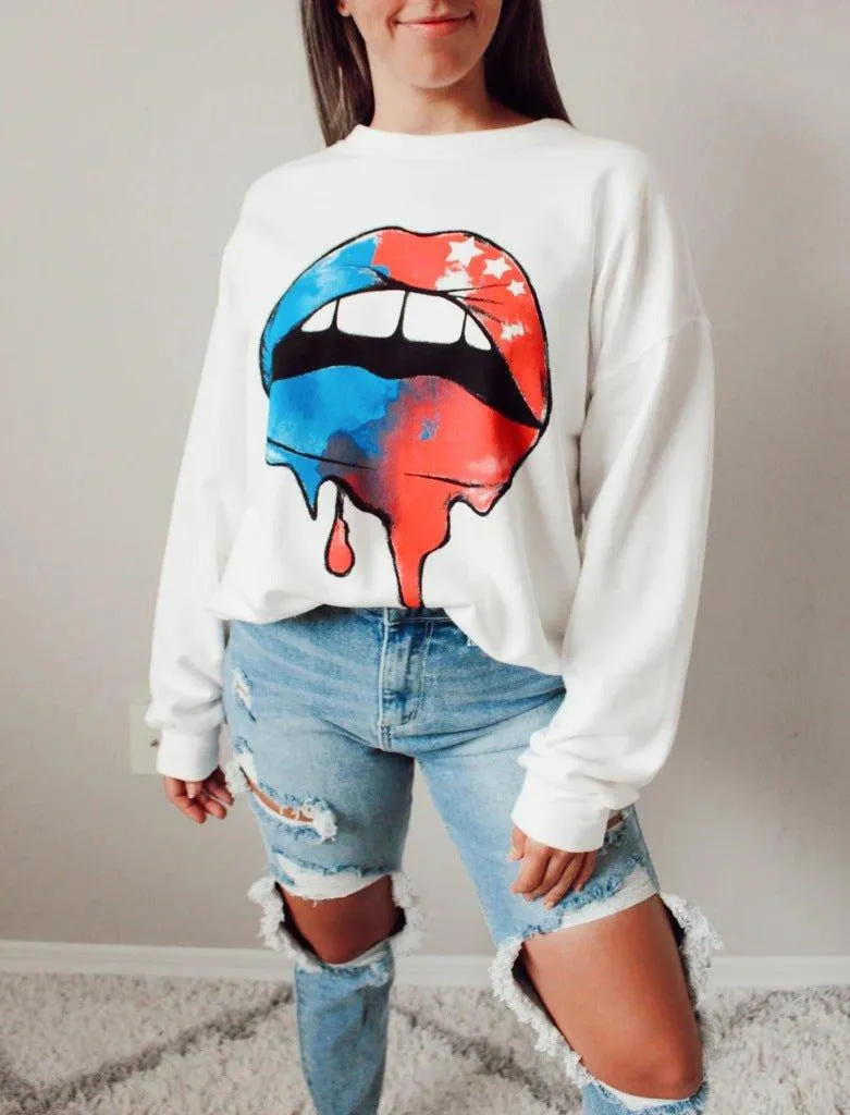 "Sassy Faces" Graphic  Sweatshirt