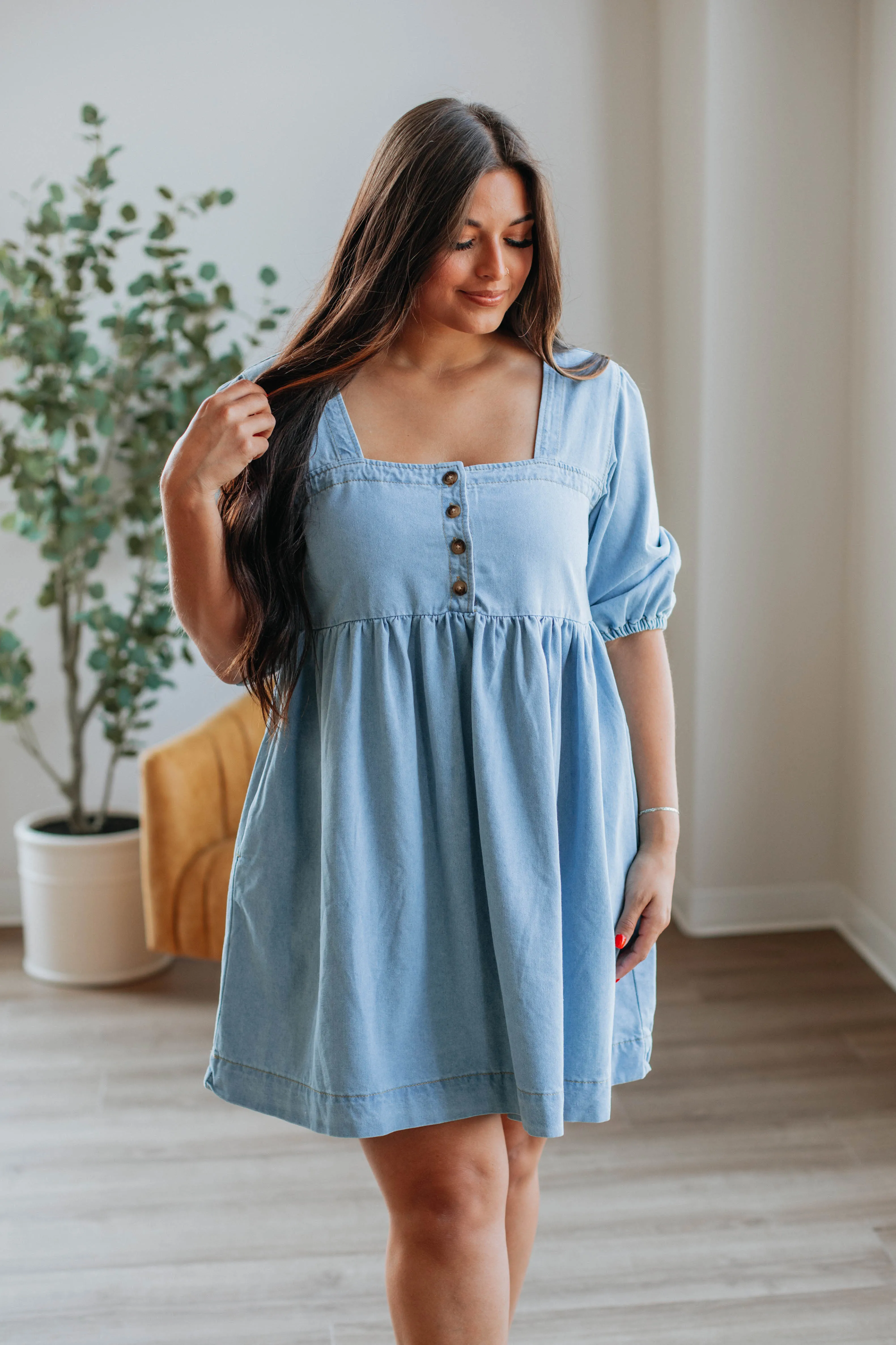 Ramy Denim Babydoll Dress