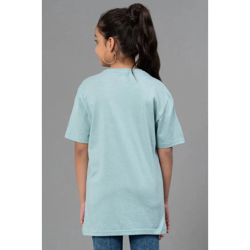 RedTape Unisex T-Shirt for Kids- Best in Comfort| Cotton| Light Sea Green Colour| Round Neck| Casual Look