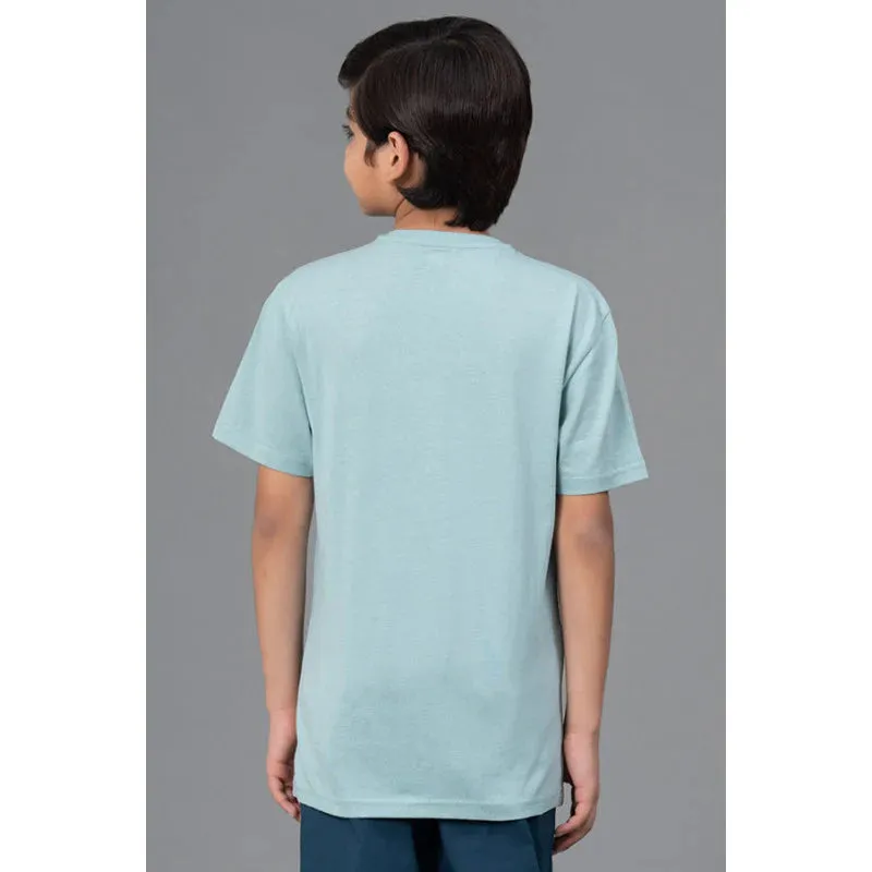 RedTape Unisex T-Shirt for Kids- Best in Comfort| Cotton| Light Sea Green Colour| Round Neck| Casual Look