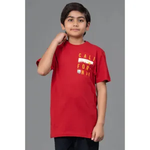 RedTape Unisex T-Shirt for Kids- Best in Comfort| Cotton| Red Colour| Round Neck| Casual Look