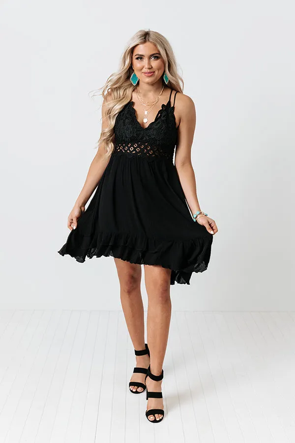 Refined Beauty Lace Dress In Black