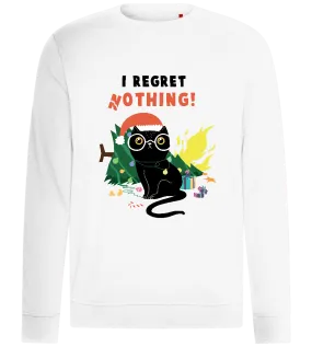 Regret Nothing Cat Design - Comfort unisex sweater