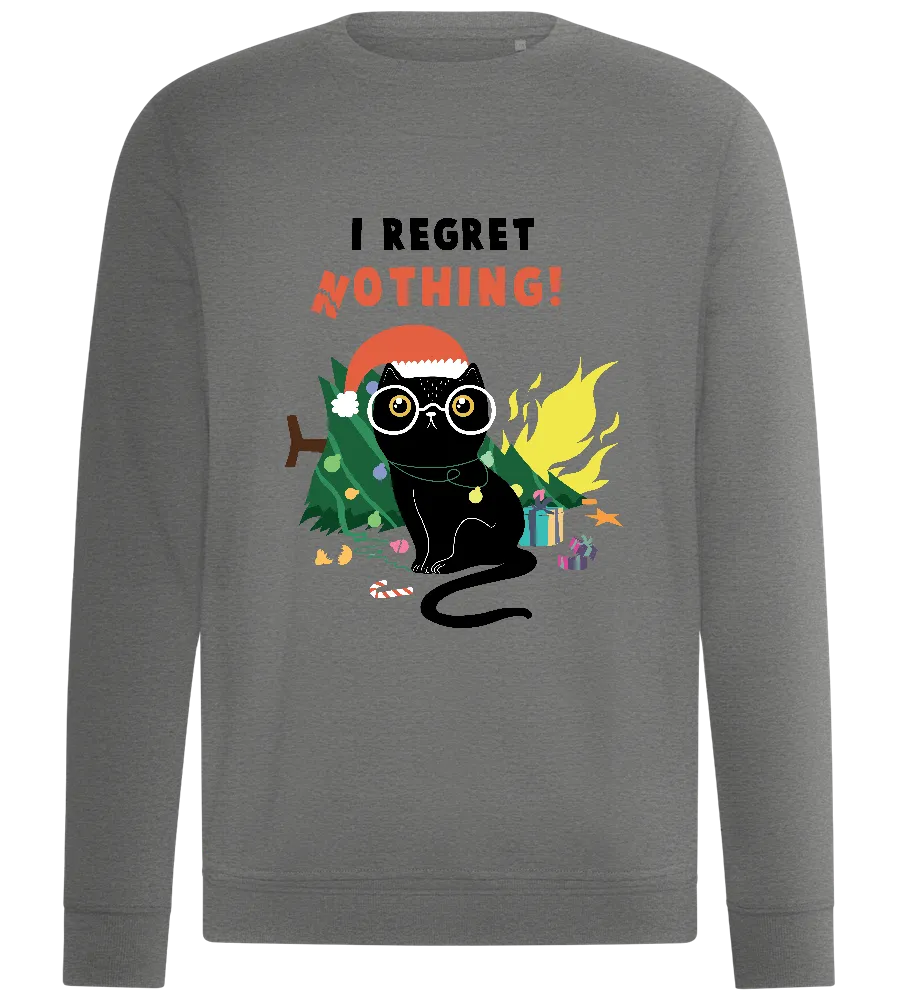 Regret Nothing Cat Design - Comfort unisex sweater