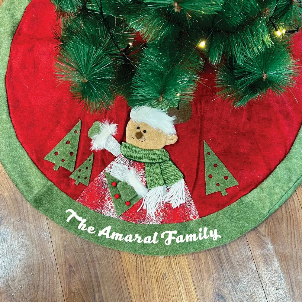 Reindeer's Winter Wrap - 42" Tree Skirt