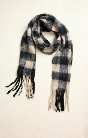 Romy Buffalo Plaid Chunky Fringe Scarf