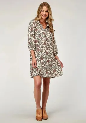 Roper Vintage Floral (White) - Women's Dress