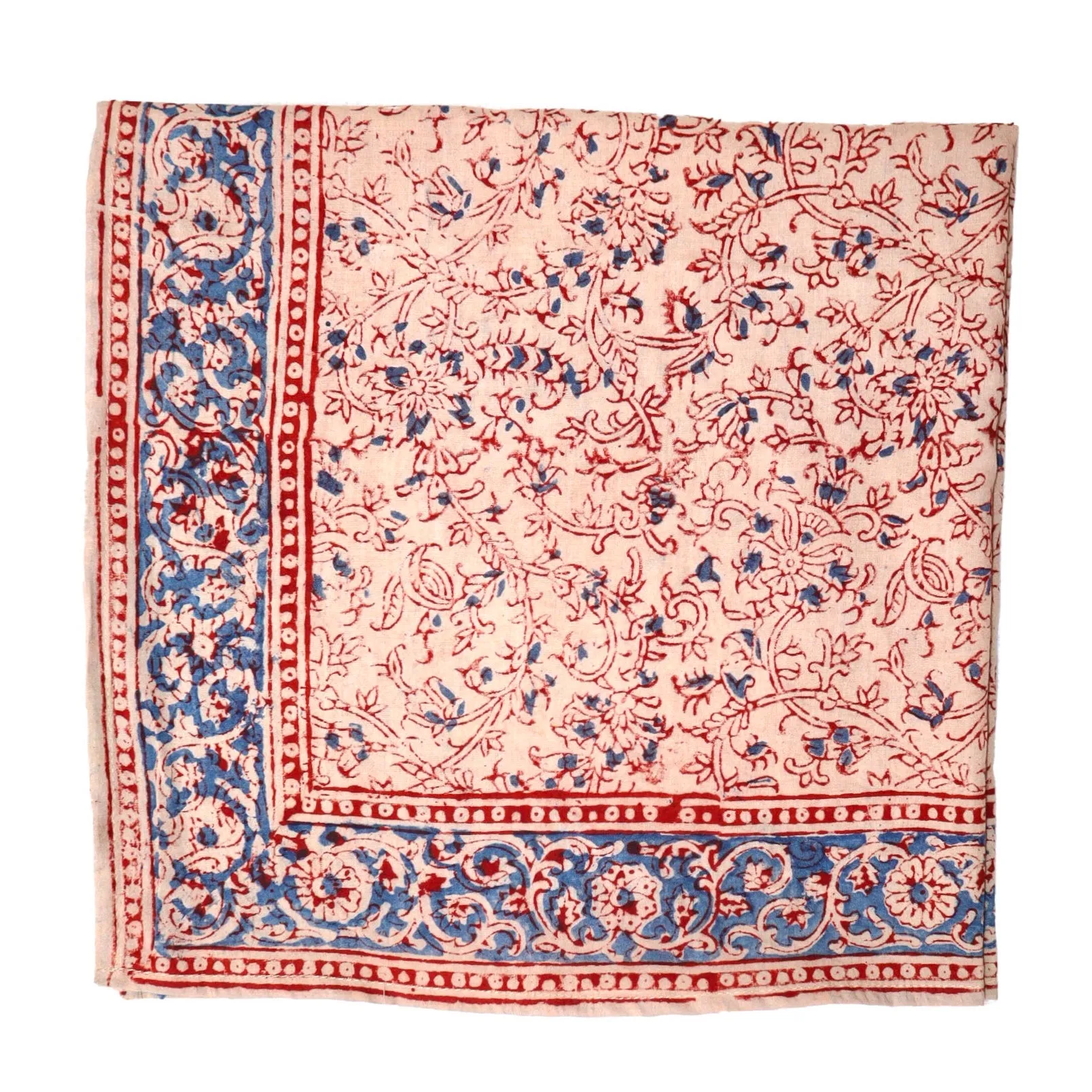 Rosewood Blossom - Kalamkari Cotton Bandana (KK1417)