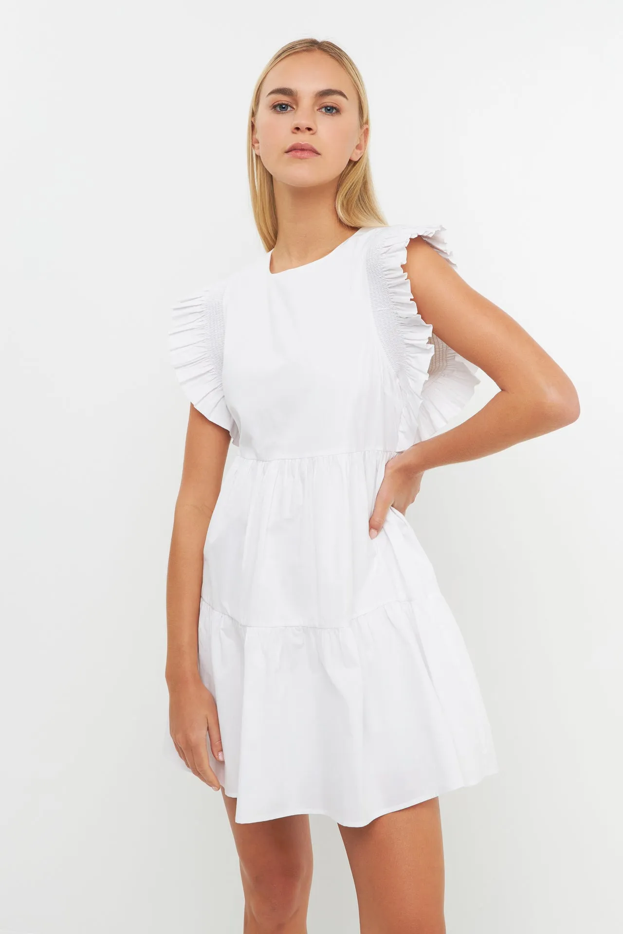 Ruffled Babydoll Mini Dress