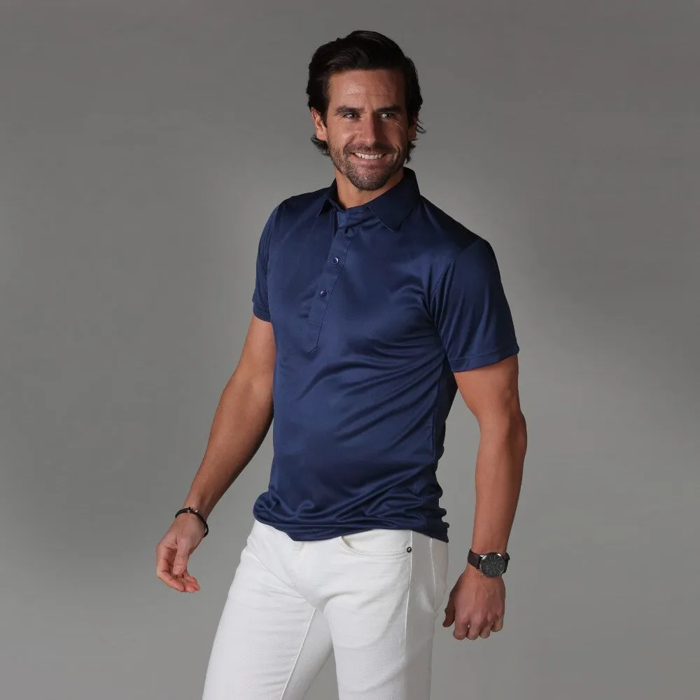 Semi-Spread Collar Polo Navy