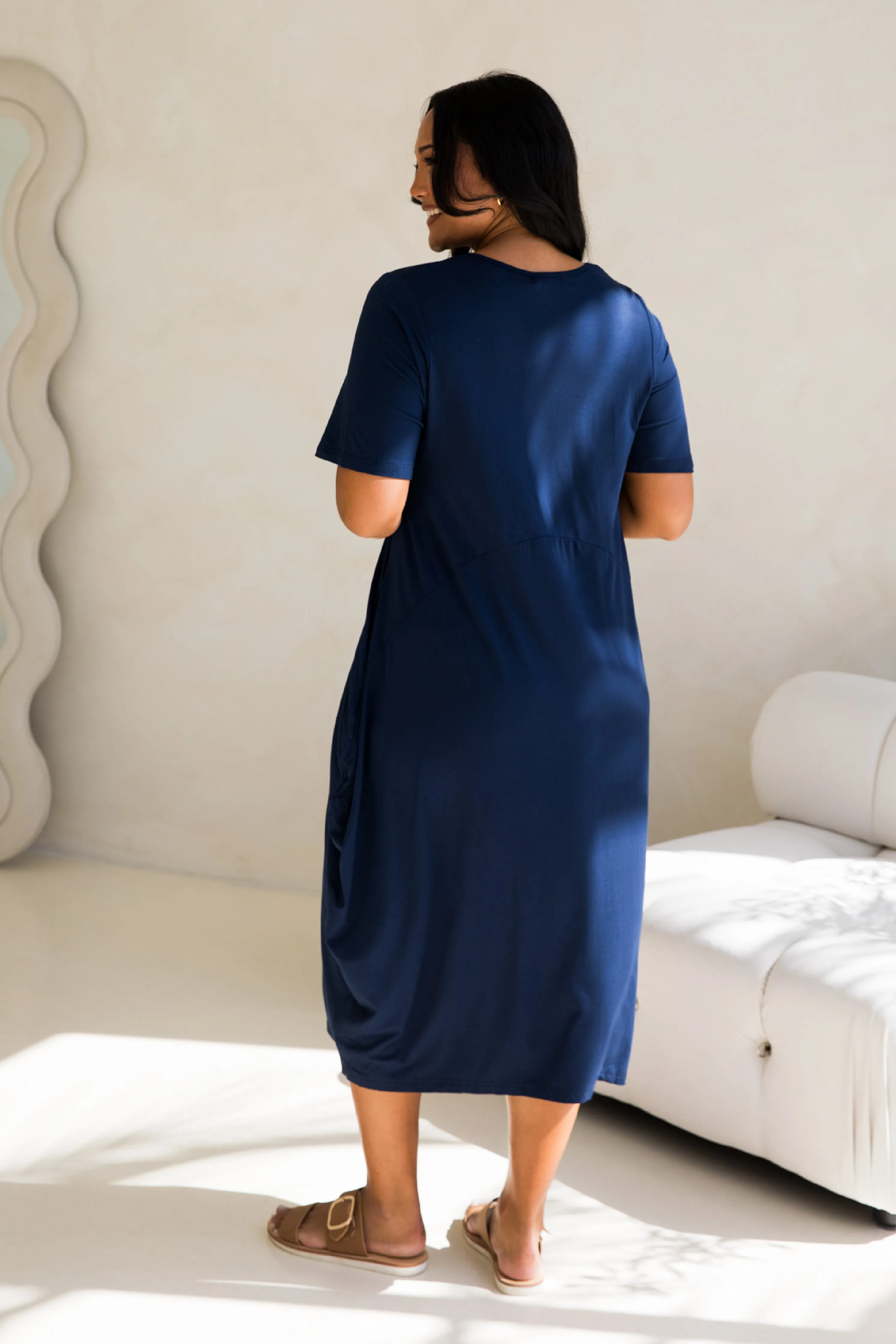 Short Sleeve Soho Dress | Navy