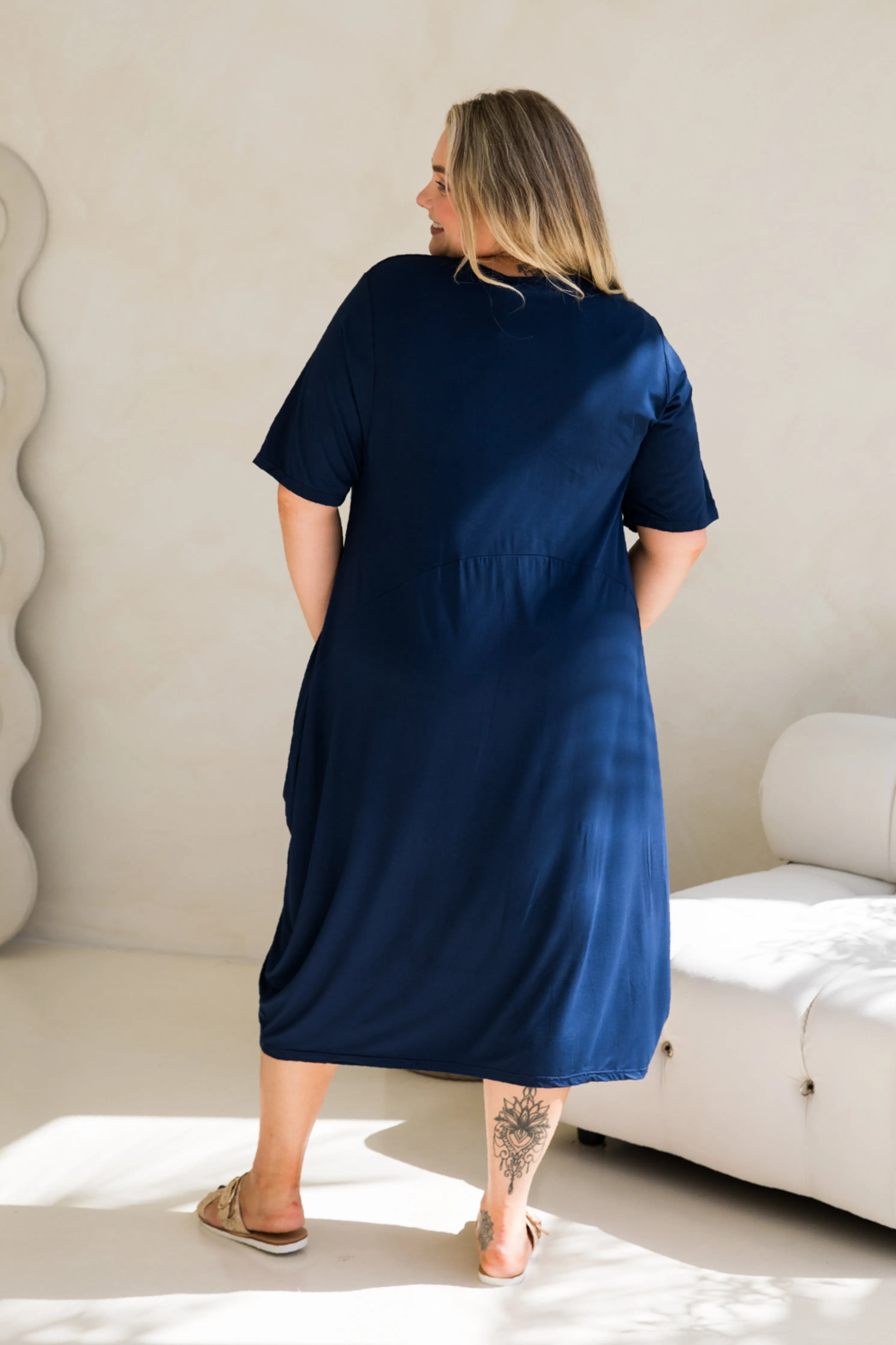 Short Sleeve Soho Dress | Navy