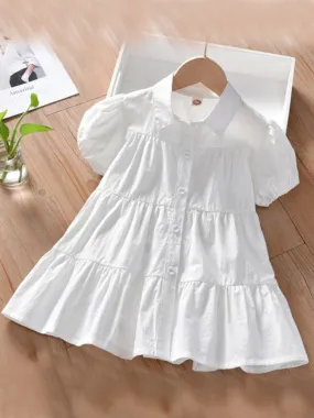 Simply Chic Puff Sleeve Babydoll Dress