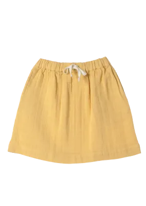 Skirt Play of Colors Sun-Ochre organic muslin