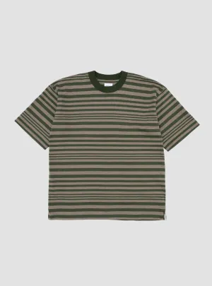 Stripe T-Shirt Brown & Olive Green