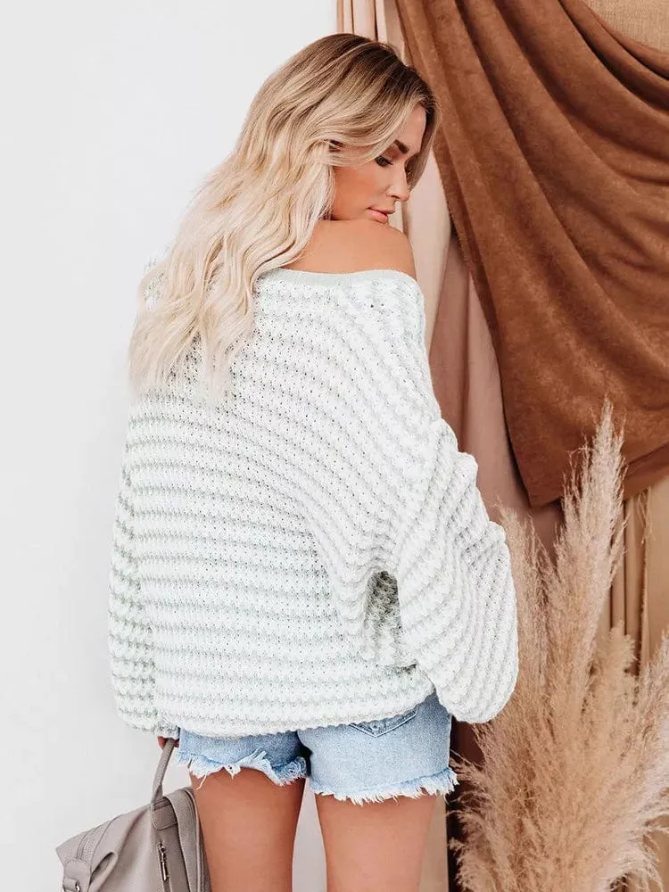 Striped Knit Boho Sweater