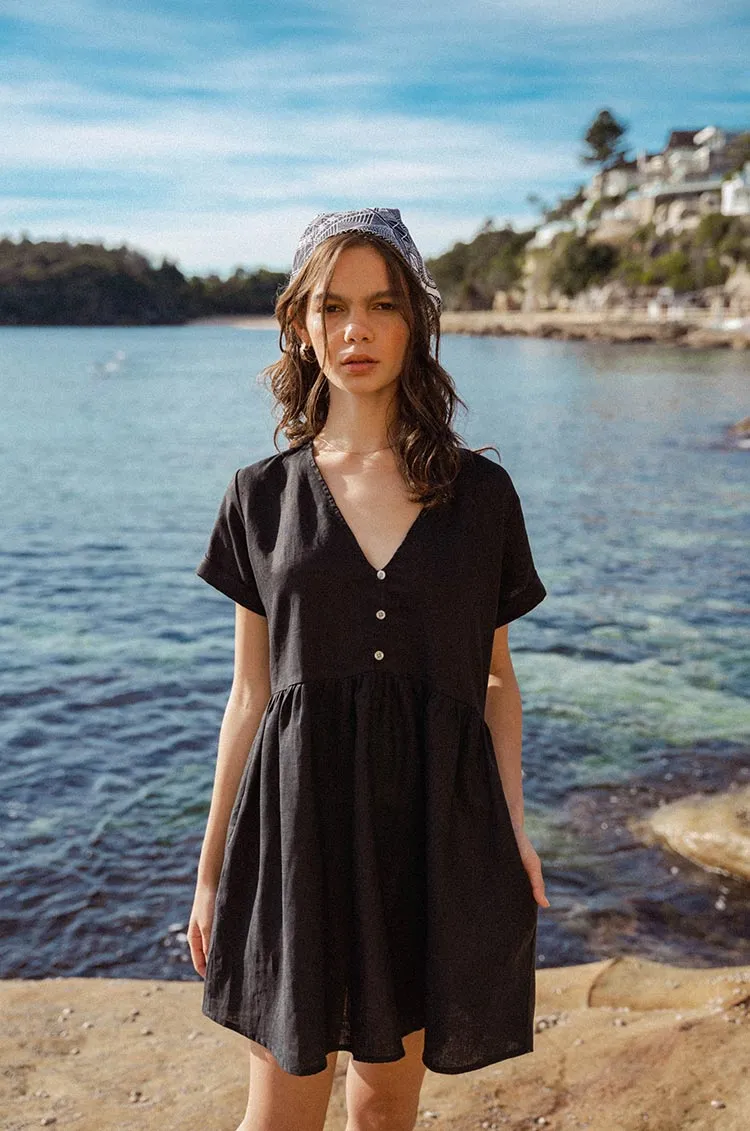 SUNCHASER Dress - black linen