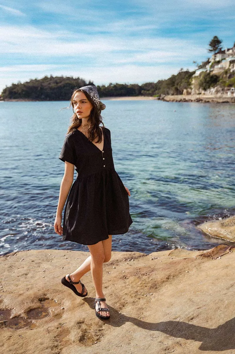 SUNCHASER Dress - black linen