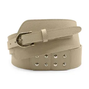 Taupe Fonda Wide Asymmetric Belt