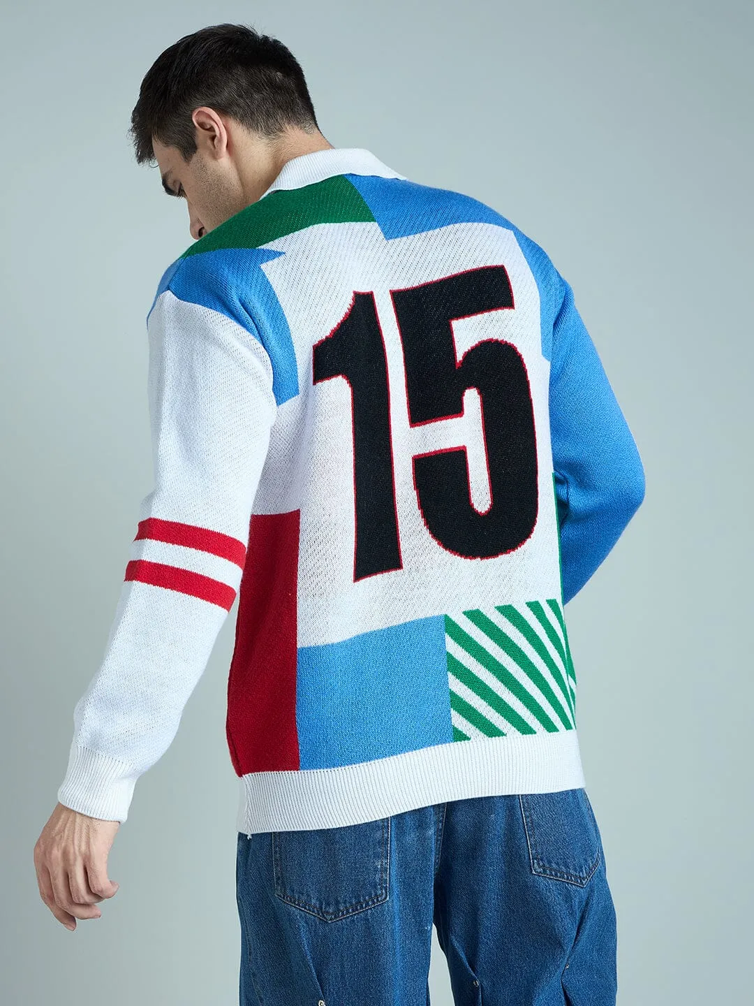 Tennis Graphic Polo Sweater