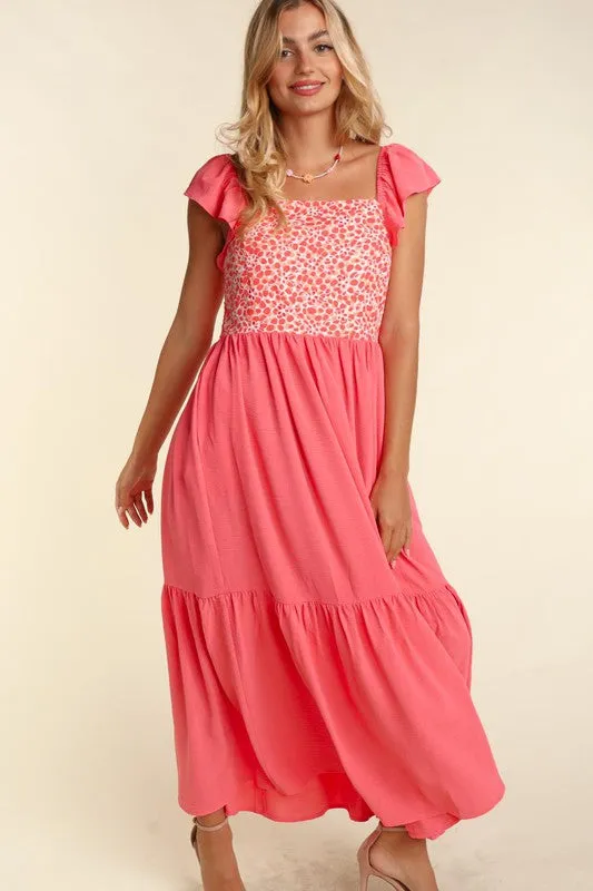 The Avery Embroidery Dot Woven Maxi Dress