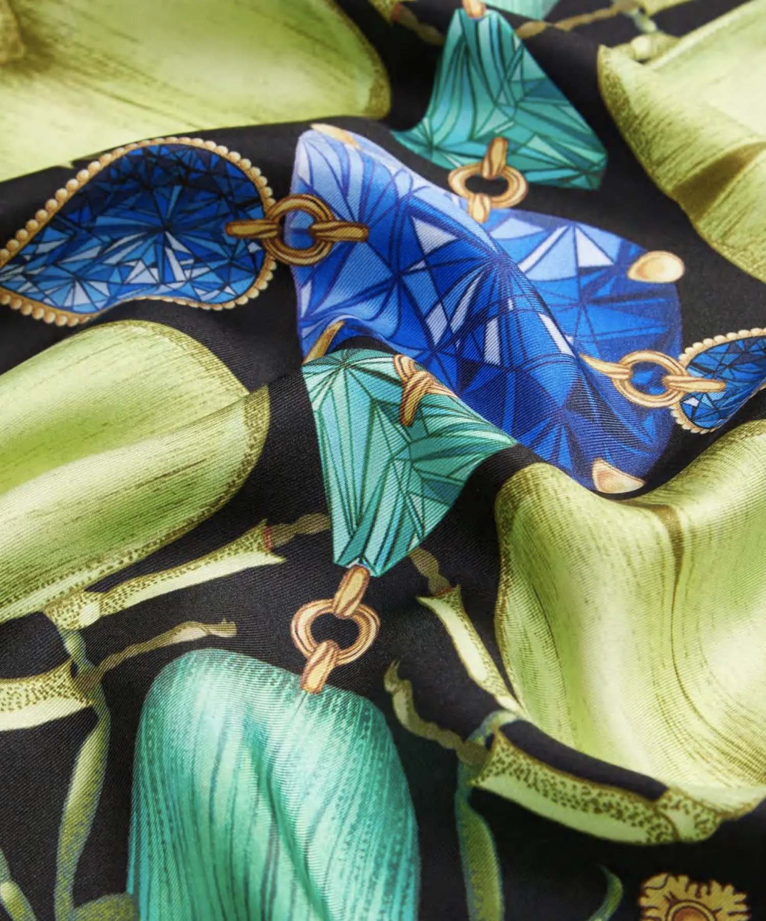 The Beetle & Jewel Silk Scarf | 65x65cm