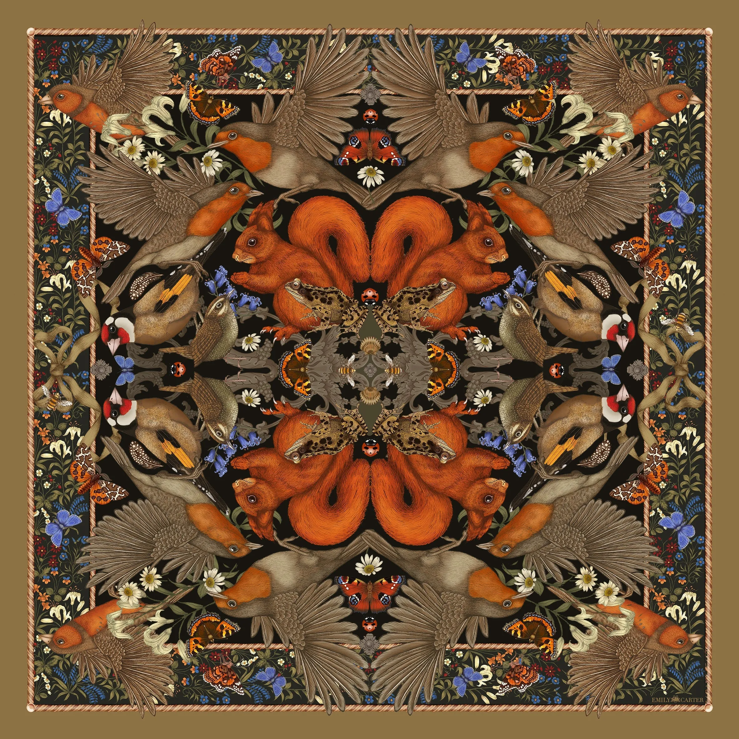 The British Woodland Silk Scarf | 130x130cm [Preorder]