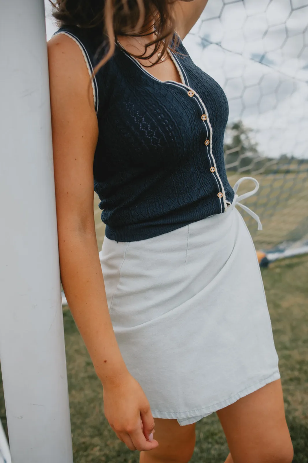 The Cassandra Mini Wrap Skirt by FRNCH