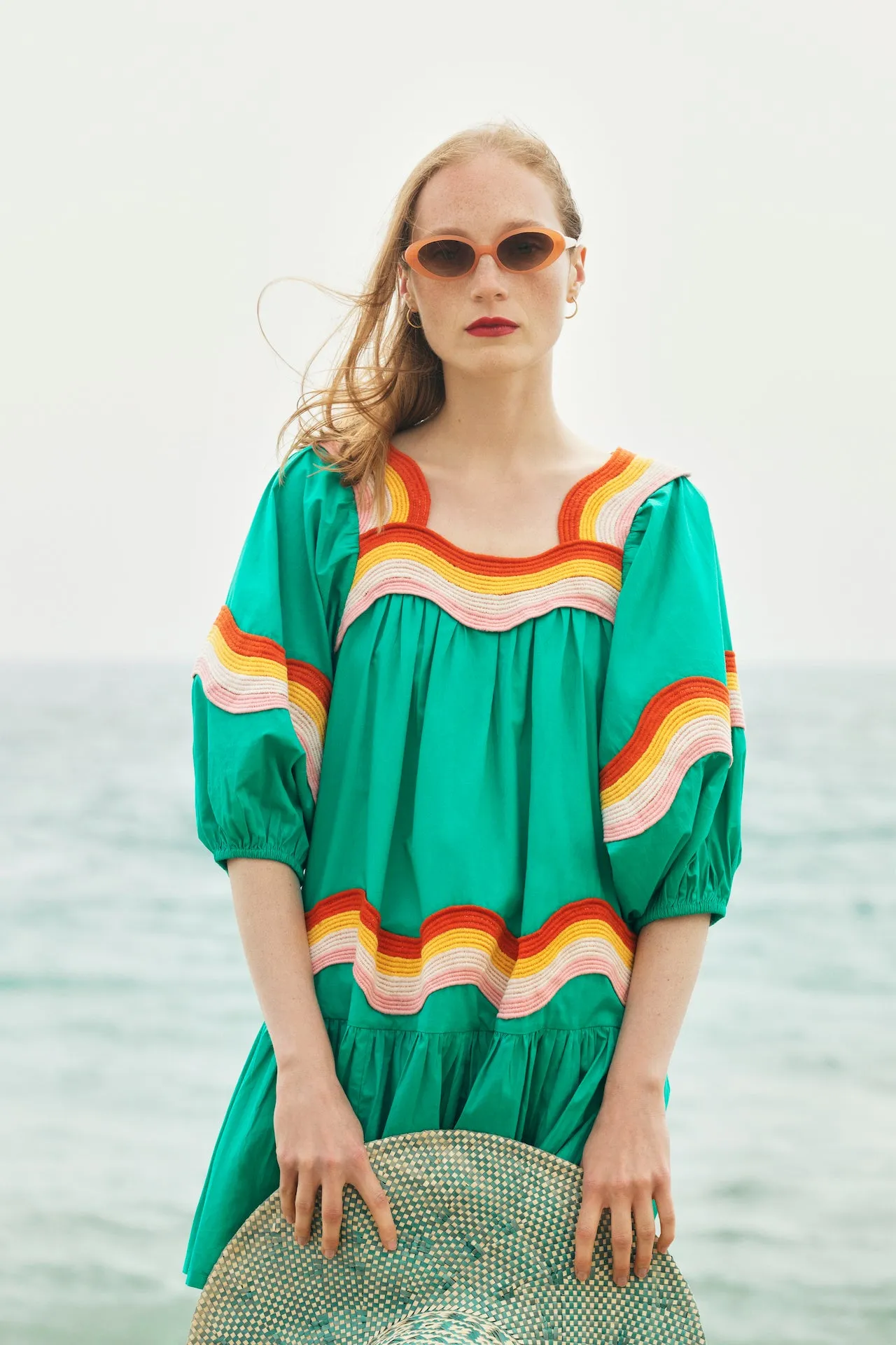 THE MARY WAVY STRIPE MINI DRESS - Organic SS23