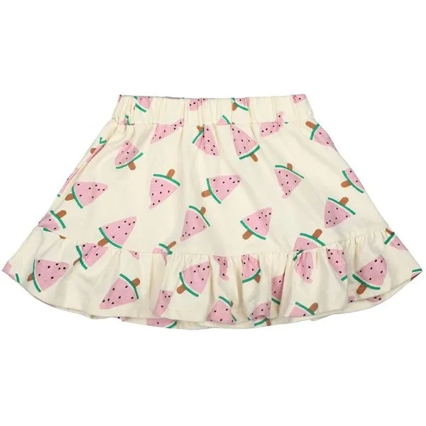 THE NEW Siblings White Swan Watermelon AOP Kaya Skirt