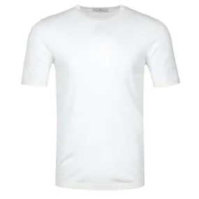 Thomas Maine Knitted T-Shirt in Off White