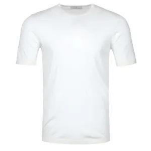 Thomas Maine Knitted T-Shirt in Off White