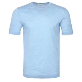 Thomas Maine Knitted T-Shirt in Sky Blue