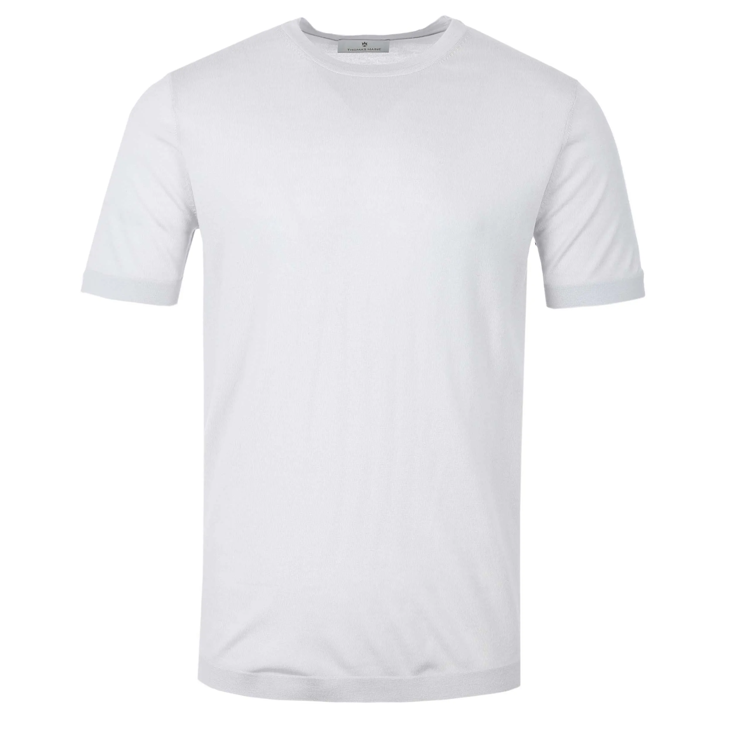 Thomas Maine Merino T-Shirt in Silver