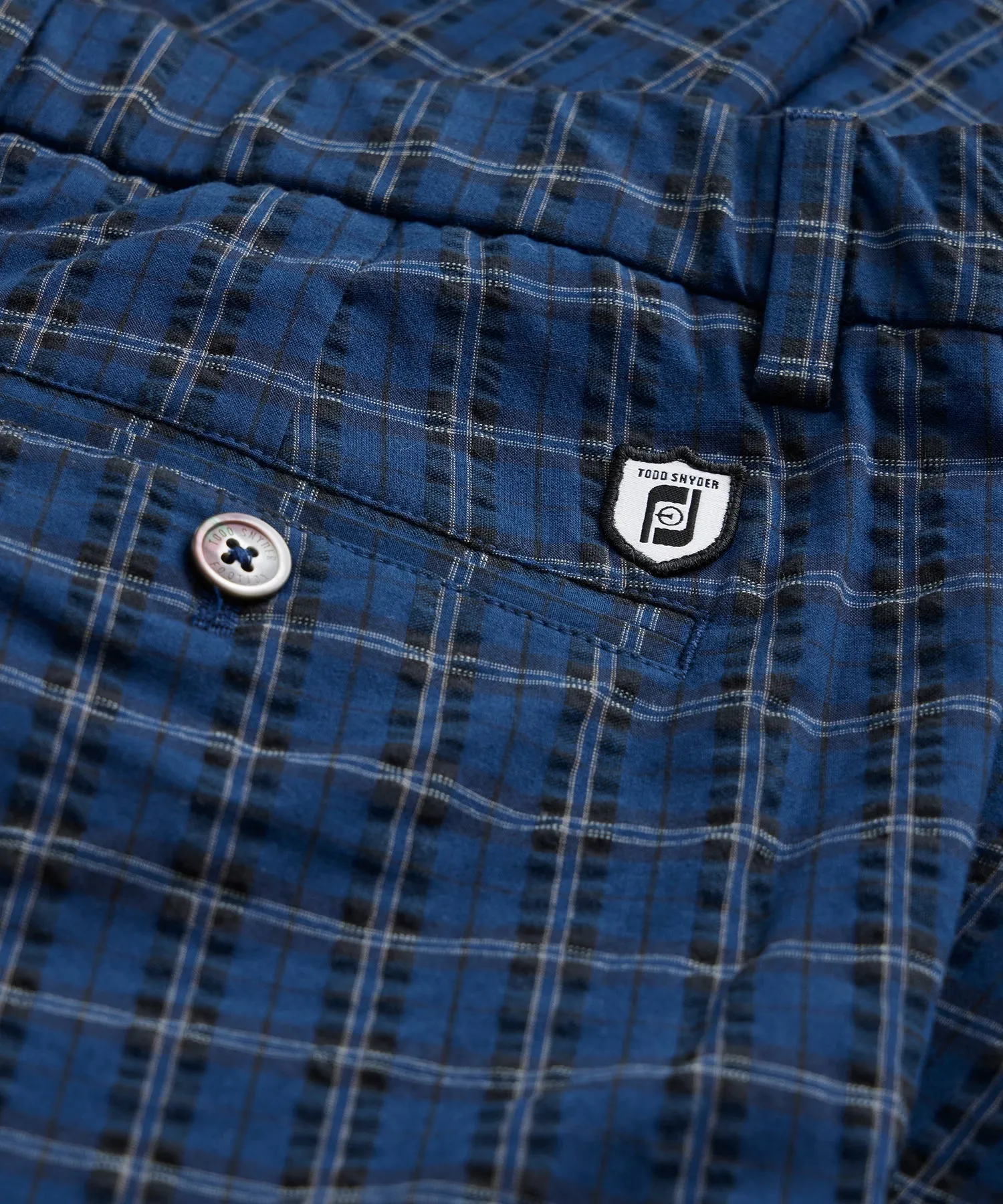 Todd Snyder x FootJoy Seersucker Drawstring Sutton Pant Navy Check