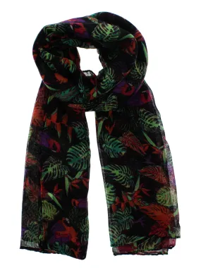 Tropical Print & Parrots Scarf