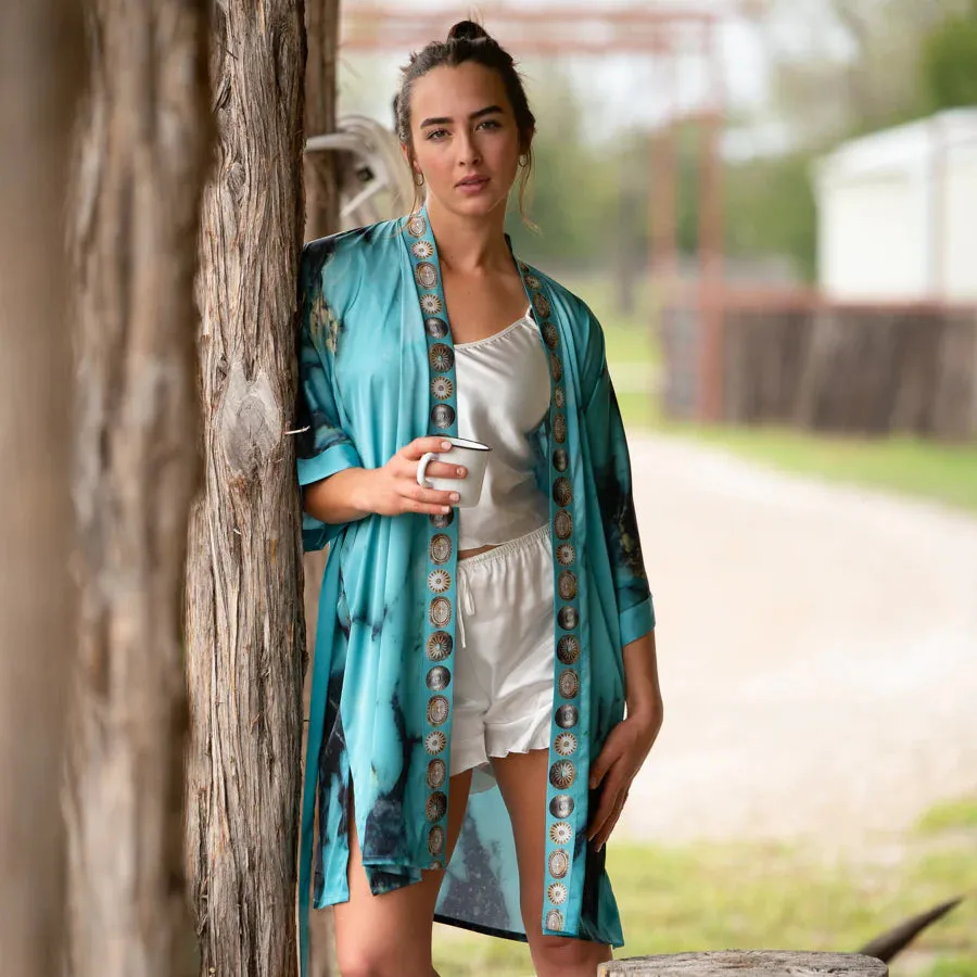 Turquoise Kimono/Robe