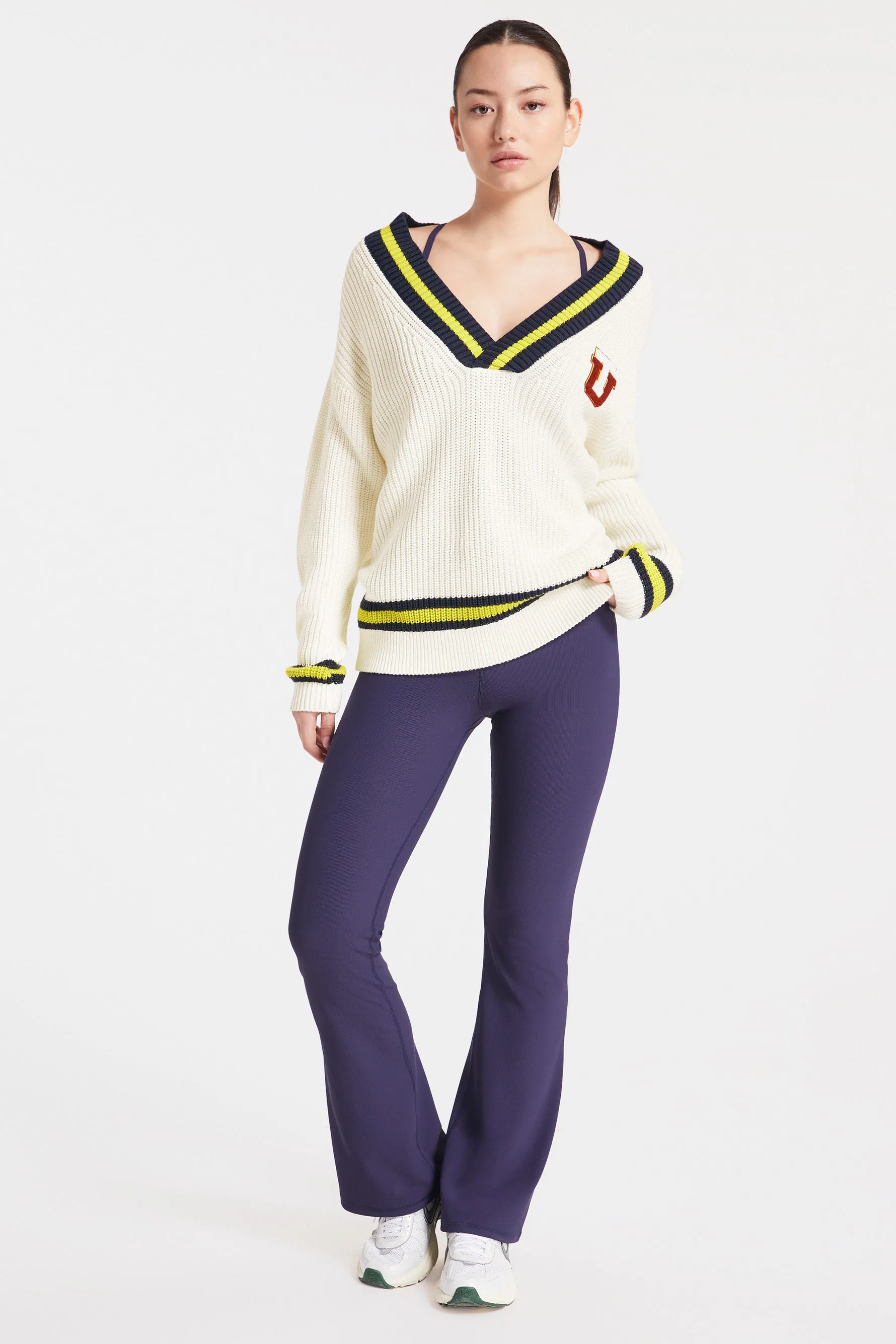 Varsity Josie Sweater - Bone