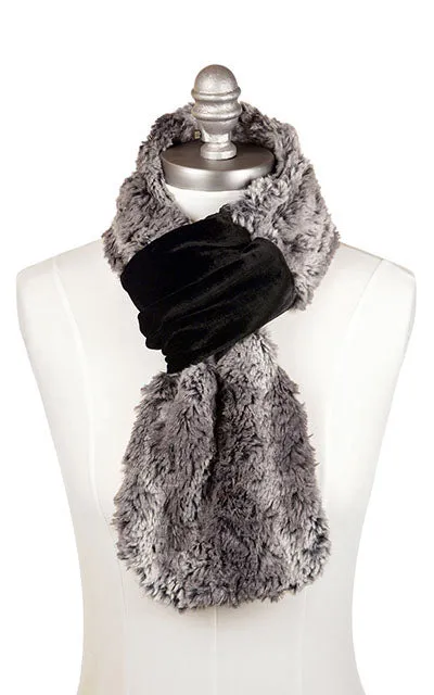 Velvet Pull-Thru Scarf - Assorted Faux Fur Combos (Winter River - Two Left!)