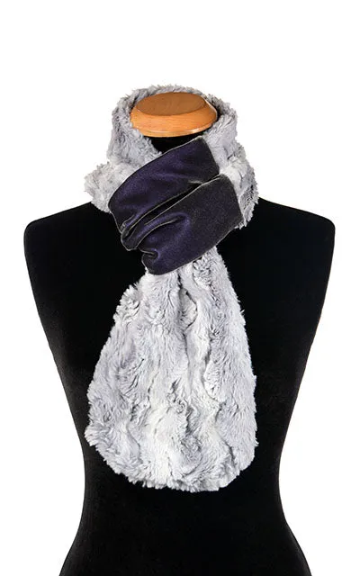 Velvet Pull-Thru Scarf - Assorted Faux Fur Combos (Winter River - Two Left!)