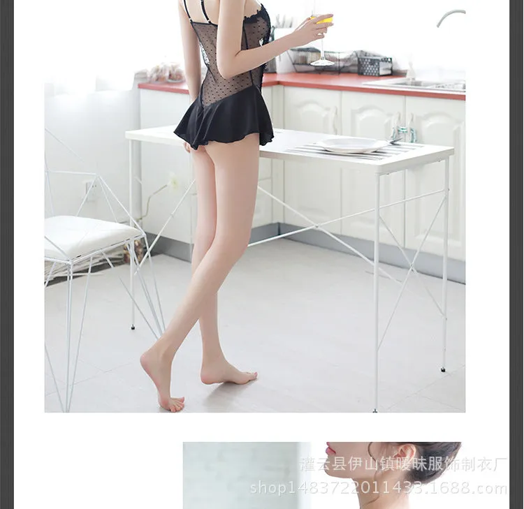 VenusFox Sexy Pajamas Lace Sexy Lingerie One-piece Princess Dress Sexy Suspender Skirt