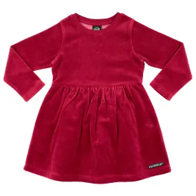 Villervalla Ruby Velour Flared Dress