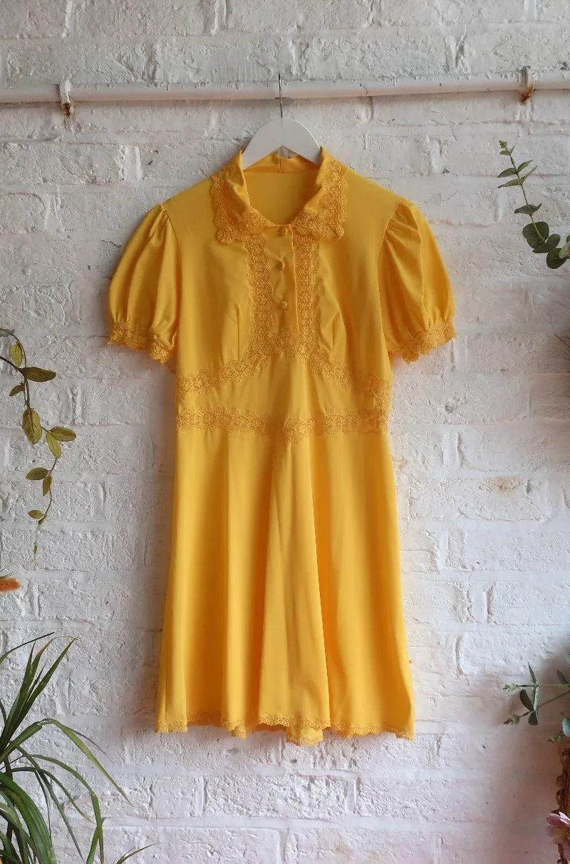 Vintage Dress - Buttercup Babydoll Mini - XS/S