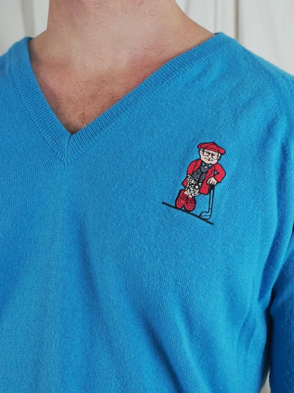 Vintage Golf Turquoise Sweater